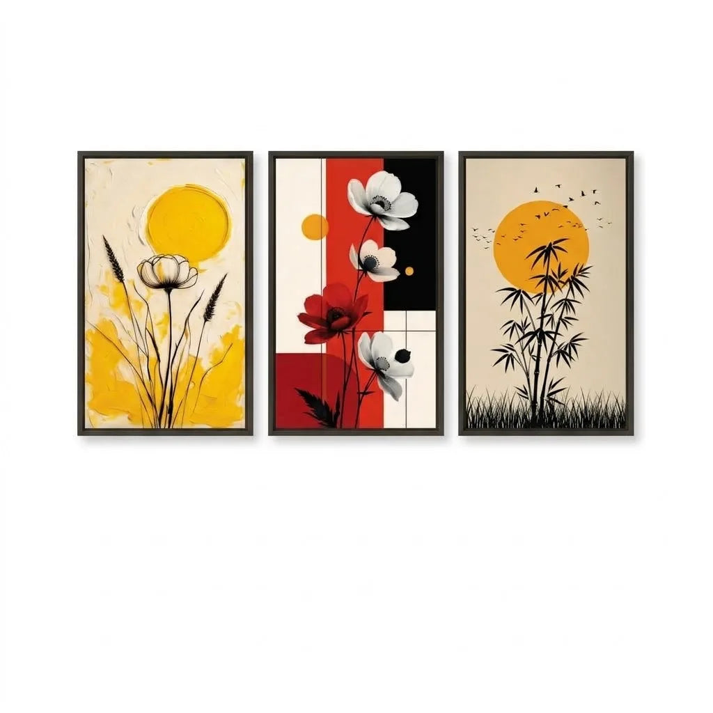 Set of 3 Premium Wall Art Photo Tiles – Home Decor Accessory Designed For Interior Styling And Daily Living Space Routine - Size: 8x11